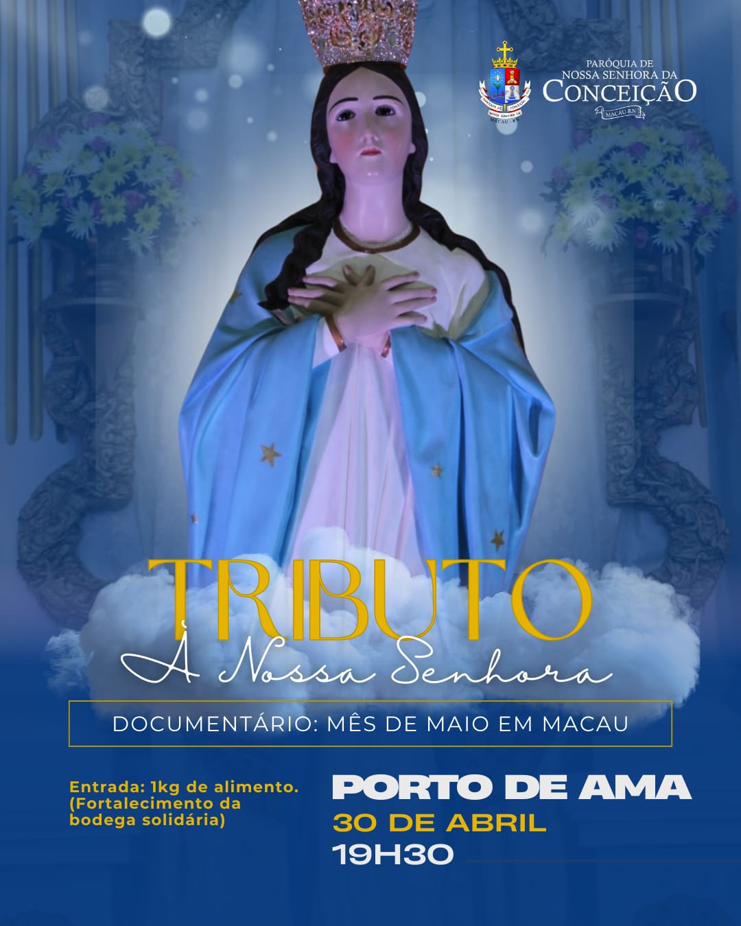 Paróquia realiza “Tributo à Nossa Senhora” com exibição de documentário no Porto de Ama