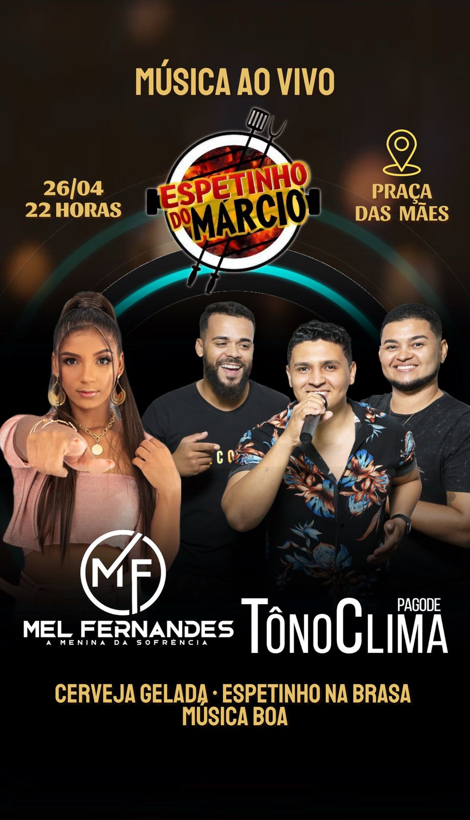 Sabadou no Espetinho do Márcio com muito pagode e sofrência!