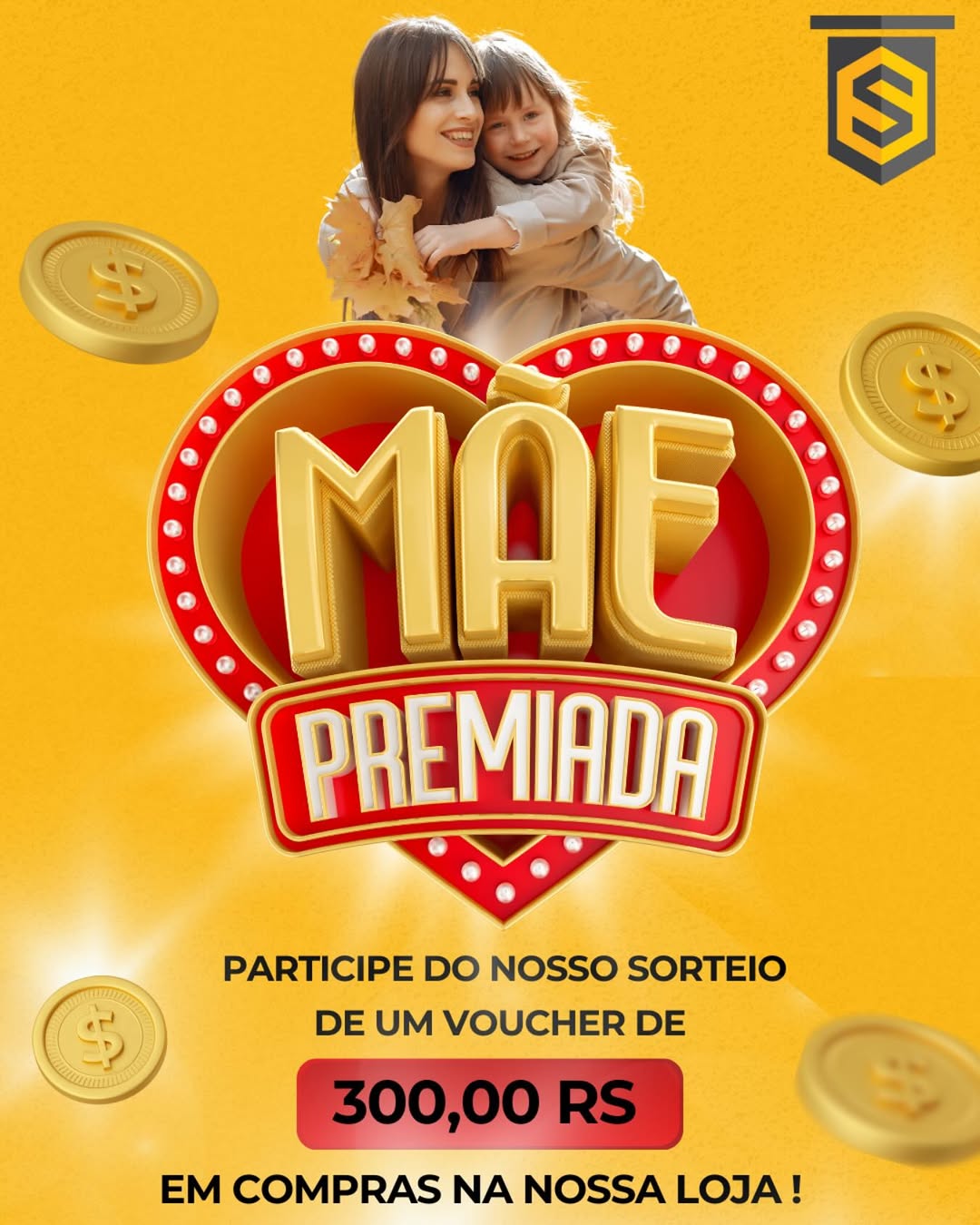 SORTEIO DIA DAS MÃES – VALE R$300 EM COMPRAS!