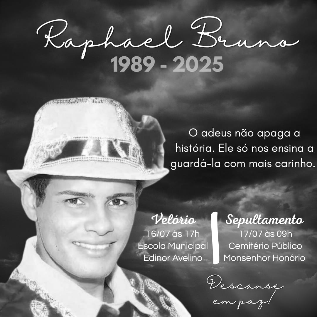 FAMILIARES DE RAFAEL BRUNO CONVIDA A TODOS PARA O SEU SEPULTAMENTO AMANHÃ (17/07), ÁS 09h DA MANHÃ