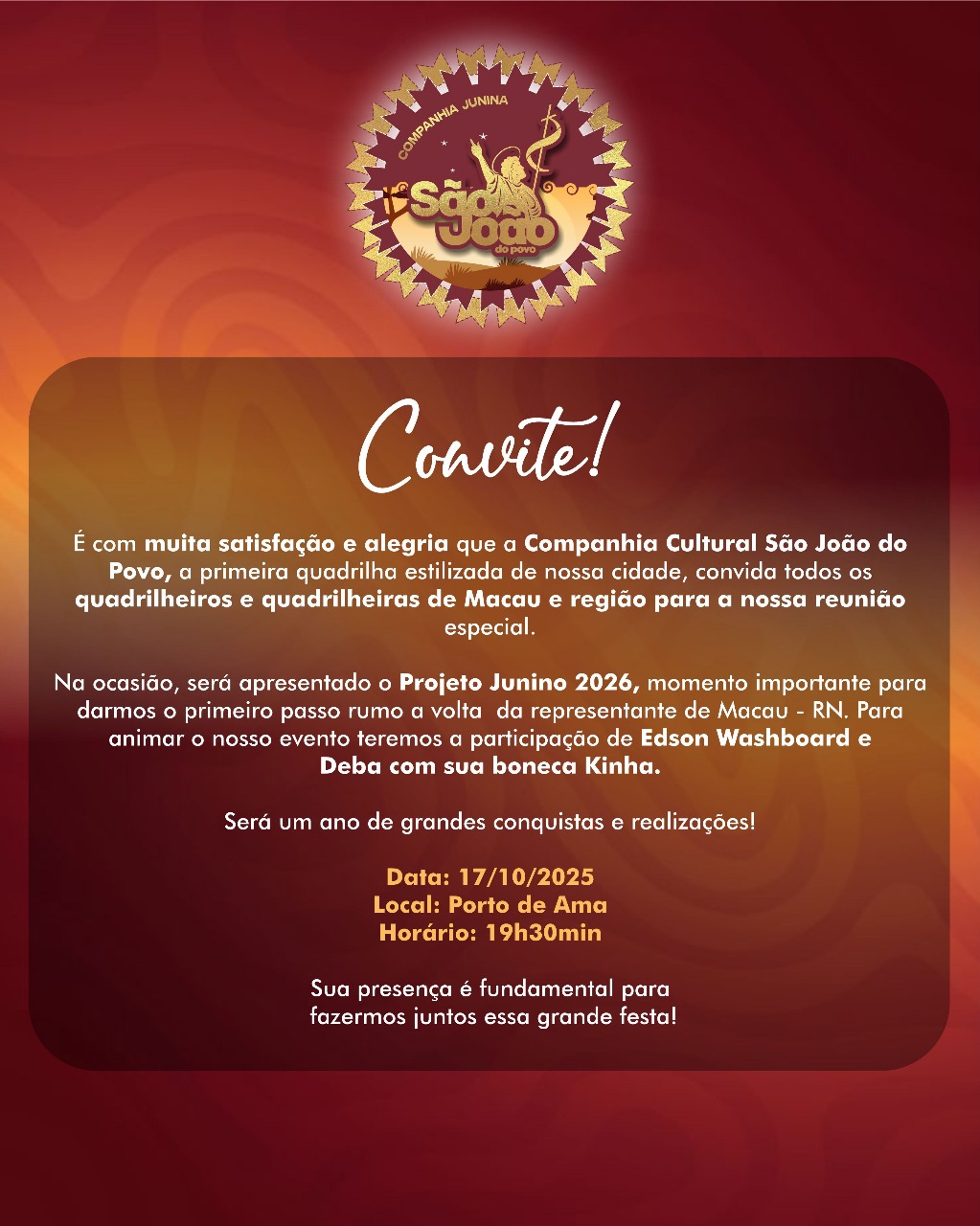 Lançamento oficial Projeto Junino São João do Povo