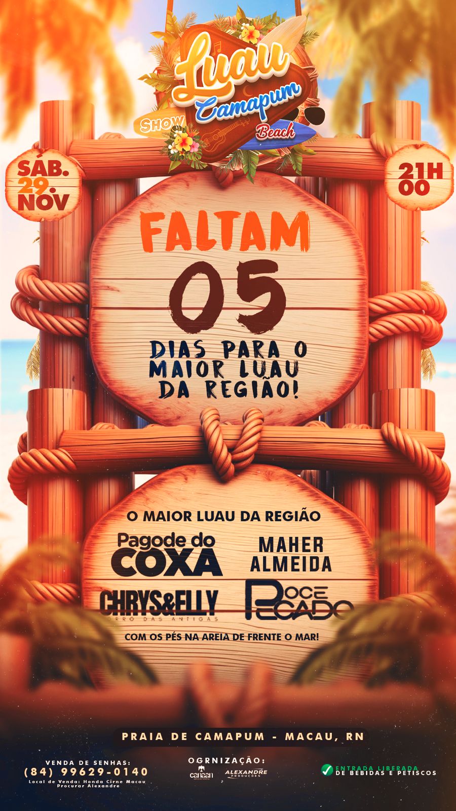 Faltam 5 dias para o Luau Show
