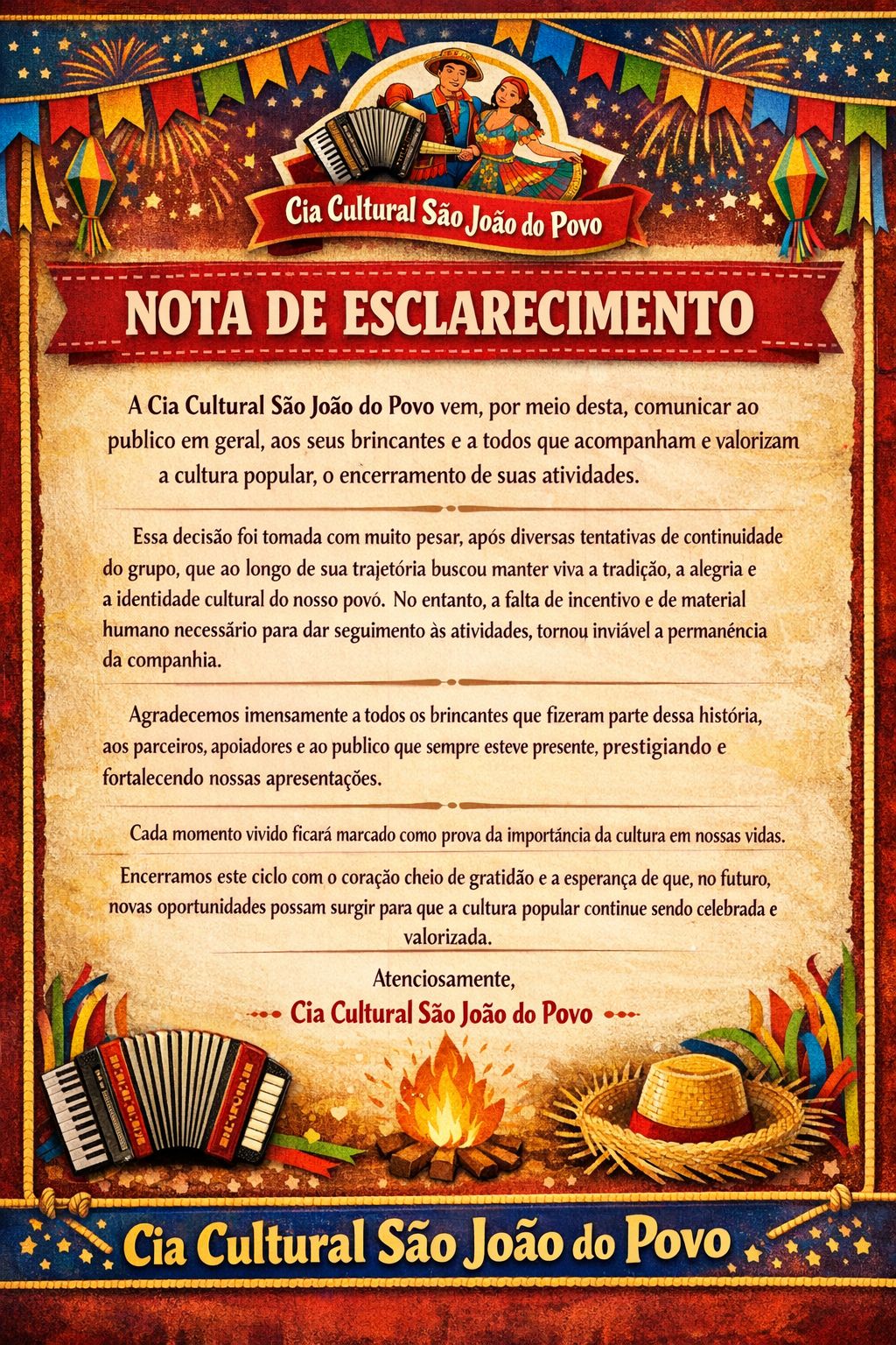 Nota de esclarecimento
