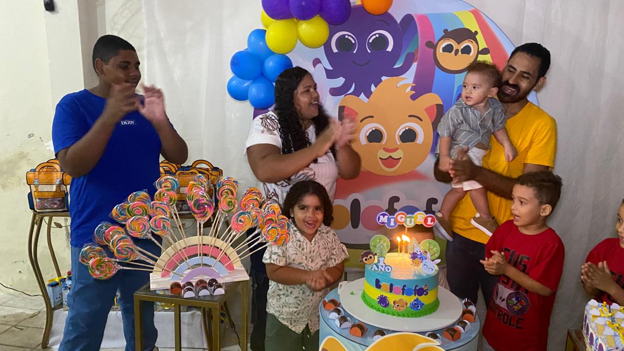 Comemoração de aniversário de 1 ano do pequeno Miguel