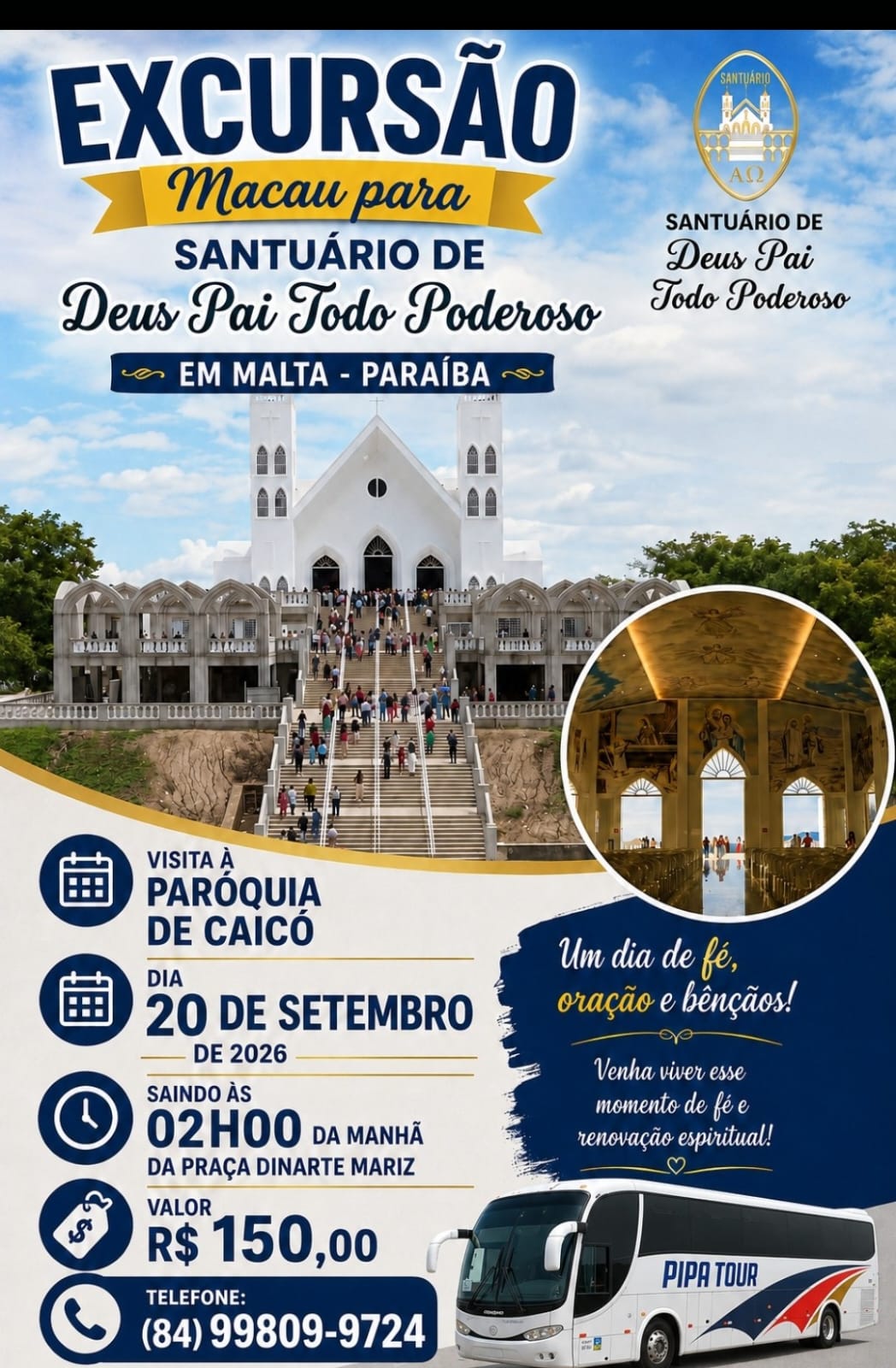 Excursão para o Santuário de Deus Pai Todo Poderoso