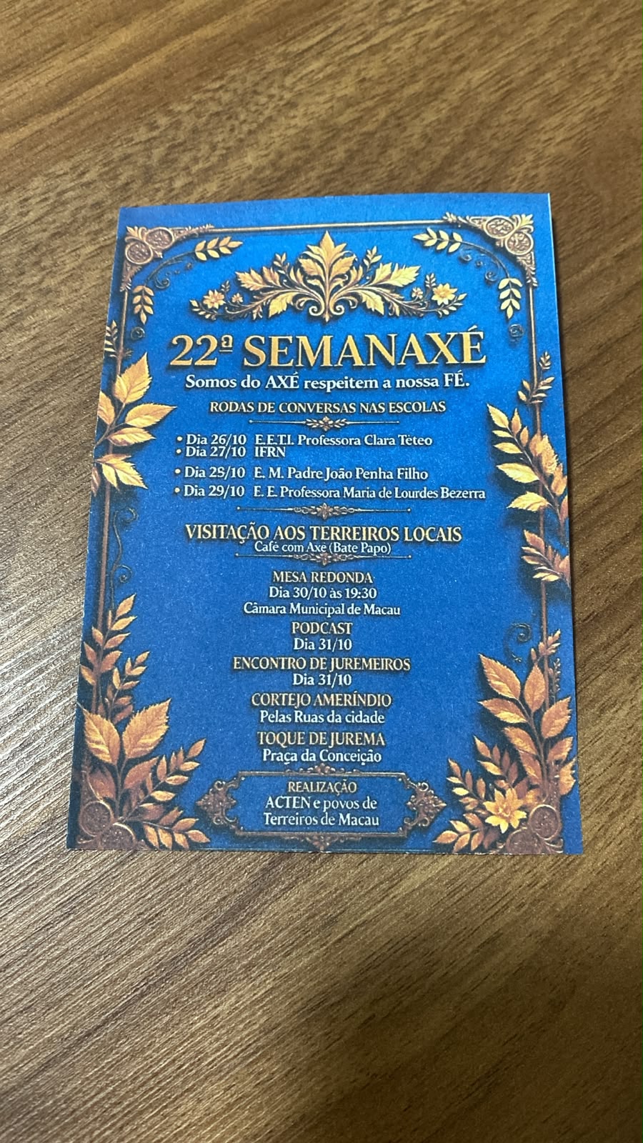 Convite especial da 22° SEMANAXÉ